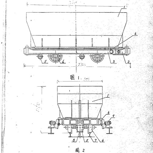 [國(guó)家專利產(chǎn)品]MDSC2.2T-6一種制動(dòng)雙門底卸礦車